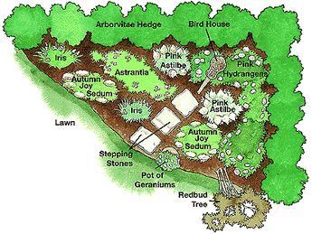 Redbud Tree, Planting Plan, Flower Garden Design, Garden Plans, Landscape Plans, Creative Gardening, Flower Spike, Back Gardens, Different Plants