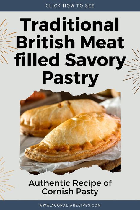 Craft the perfect Cornish Pasty with a rich meat filling and thick, buttery pastry – the ultimate snack or picnic treat! This iconic dish, the national pride of Cornwall, originated as a hearty lunch for miners working deep in the mines. The thick pastry, crimped along one side, encapsulates a savory blend of beef, swede, potato, and onion with a dash of salt and pepper. Explore the history and flavors of this timeless creation! #CornishPasty #BritishCuisine #HomemadeDelights Traditional Cornish Pasty Recipe, Cornish Pastry, Pocket Pies, Pasty Recipe, Cornish Pasty, Pasties Recipes, Heritage Recipes, British Recipes, Cornish Pasties