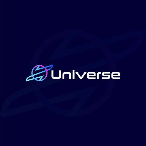 Universe Logo Design, Metaverse Logo, Space Logo Design, Universe Logo, Universal Logo, Space Branding, Freelance Website, Unique Web Design, Planet Logo