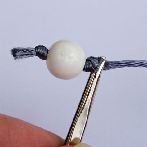 How to Tie an Overhand Knot in Between Beads – Golden Age Beads Blog Knots For Necklaces Ties, How To Tie Knots Between Beads, Knots Between Beads, Pearl Knotting, Hand Knotted Jewelry, Jewelry For Beginners, Knots Jewelry, Hand Knotted Pearls, Knotted Jewelry