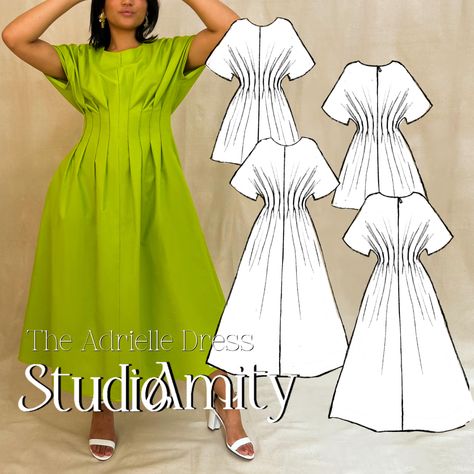 Ruched Dress Sewing Pattern, Dresses Pattern Sewing, Dress Sewing Patterns Free Women, Sewing Dress Patterns, Maxi Dress Sewing Pattern, Homemade Dress, Elegant Summer Dresses, Maxi Robes, Dress Sewing Pattern