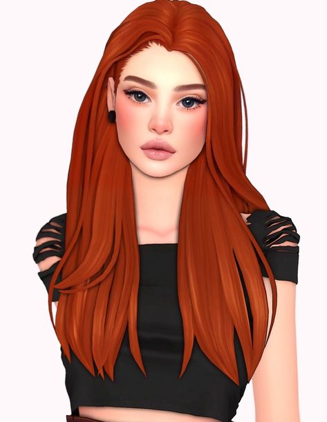 BIRTHDAY GIFT!!!! Kim Possible LOOKBOOK / cc list + cc folder | Patreon Sims 4 Cc Hair Overlay, Birthday Cc Sims 4, Sims 4 Red Hair, Nose Highlight, Cc Folder, Hair Pack, Kim Possible, Head Shapes, Eye Bags