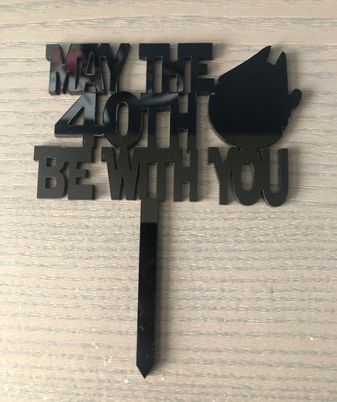 May The 40th Be With You, Darth Vader Cake Topper, Darth Vader Cake, 40th Birthday Men, Wonder Woman Birthday, Birthday Men, Mario Bros Party, Super Mario Birthday Party, Treat Toppers