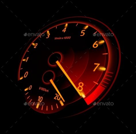 Tachometer by -Baks- Danger of maximum limit. Vector illustration Tachometer Tattoo, Biker Tattoos, Roll Cage, Car Stuff, Simple Backgrounds, Vector Design, Vector Illustration, Illustrations, Tattoos