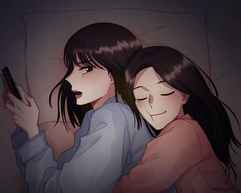 Sooshu Fanart, Newjeans Fanart, Manhwa Yuri, Yuri Gl, Wlw Art, Just Friends Quotes, Art Couple, Yuri Anime, Couple Drawings