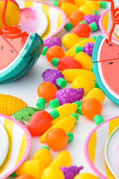 * Tutti Fruity Party, Fruity Party, Twotti Fruity, Tutti Frutti Birthday Party, Tutti Frutti Party, Fruit Birthday Party, Fruit Baby, Fruit Birthday, Flamingo Birthday Party