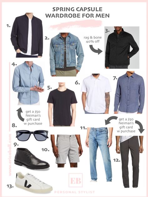 Spring Capsule Wardrobe Men, Men’s Spring Capsule Wardrobe, Men’s Capsule Wardrobe 2023, Men Spring 2024, Men’s Capsule 2024, Men Capsule Wardrobe Summer, Mens Spring Fashion 2024, Capsule Wardrobe Men Minimalist, Mens Capsule Wardrobe Casual