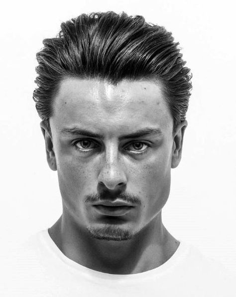 Medium Length Mens Slicked Back Hair Ideas Mens Slicked Back Hairstyles, Slick Back Haircut, 1950s Men, Stylish Mens Haircuts, Undercut Long Hair, Mens Hairstyles Medium, Long Hair On Top, Cool Hairstyles For Men, Slick Back