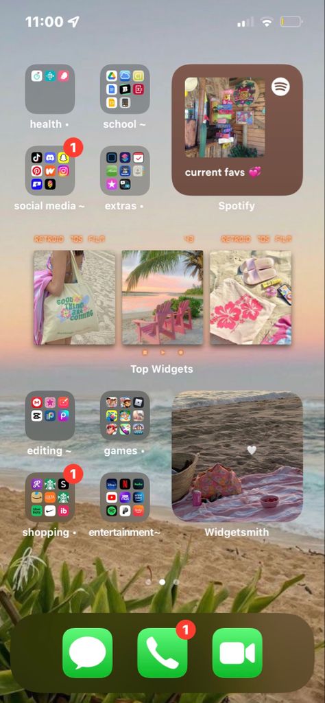 Good Home Screen Ideas, Phone Wallpaper Setup Ideas, Aesthetic Screen Iphone, How To Make Cute Widgets, Summer Phone Inspiration, Iphone Summer Theme, Summer Wallpaper Aesthetic Iphone, Simple Ios Homescreen Layout, Summer Phone Design