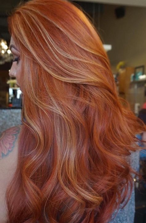 Hair Color Ideas For Auburn, Auburn Blonde, Red Hair With Blonde Highlights, Red Hair Color Ideas, Red Hairstyles, Auburn Balayage, Red Hair With Highlights, Red Blonde Hair, Strawberry Blonde Hair Color