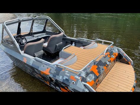 Mini Boat, Mini Jet Boat, Small Aluminum Boat Ideas, Small Jet Boats, 14ft Aluminum Boat Ideas, Boat Electronics, Nitro Boats, Jet Boats, River Boat