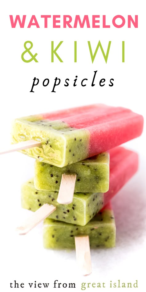 Kiwi Popsicles Recipe, Fresh Fruit Popsicles, Kiwi Popsicles, Summer Popsicle Recipes, Homemade Fruit Popsicles, Magical Food, Healthy Popsicle Recipes, Blw Recipes, Healthy Popsicles