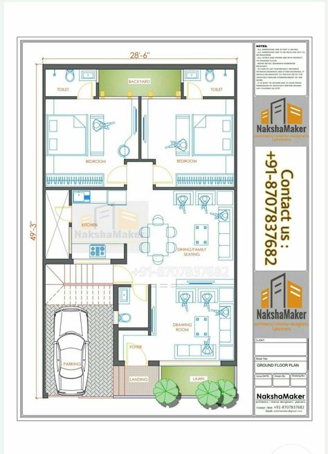 50x30 House Plans Layout, 50x30 House Plans, 30x50 House Plans, Budget House Plans, 20x40 House Plans, 30x40 House Plans, 2bhk House Plan, Bungalow Floor Plans, Indian House Plans