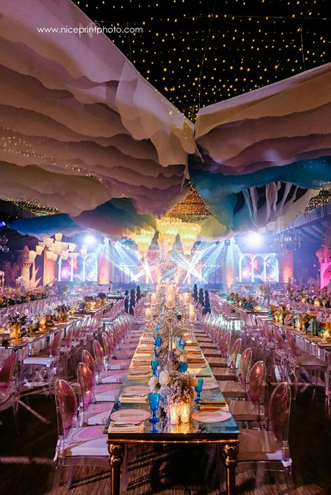 Enter Adele’s Disney Wonderland Themed Party! | https://babyandbreakfast.ph/2020/03/10/adeles-disney-party/ Disney Themed Debut, Venues For Birthday Parties, Luxurious Birthday Party, Disney Theme Party Decorations, Unique Event Ideas, Luxury Birthday Party, Disney Prom, Debut Party, Events Decorations