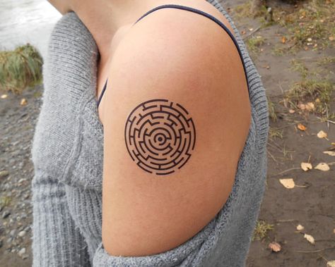 Labyrinth Fake Tattoo, $2.99 | 18 Magical Gifts For "Labyrinth" Lovers Labyrinth Quotes, Maze Tattoo, Runner Tattoo, Labyrinth Tattoo, Magical Gifts, Maze Runner Trilogy, Newt Maze Runner, Disney Tattoo, The Maze Runner