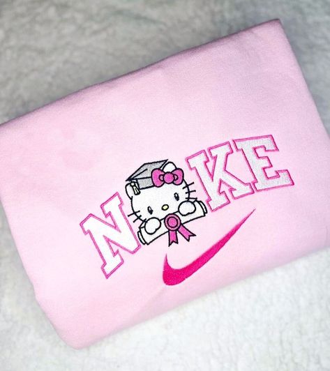 I just added a new item to eBay, Hello Kitty Nike Graduation Custom Embroidered Sweatshirt/Hoodie! #eBay #eBaySeller Hello Kitty Graduation Gift, Hello Kitty Nike, Hello Kitty Hoodie, Custom Embroidered Sweatshirt, Kitty Clothes, Hello Kitty Clothes, Kitty Party, Hello Kitty Party, Graduation Ideas