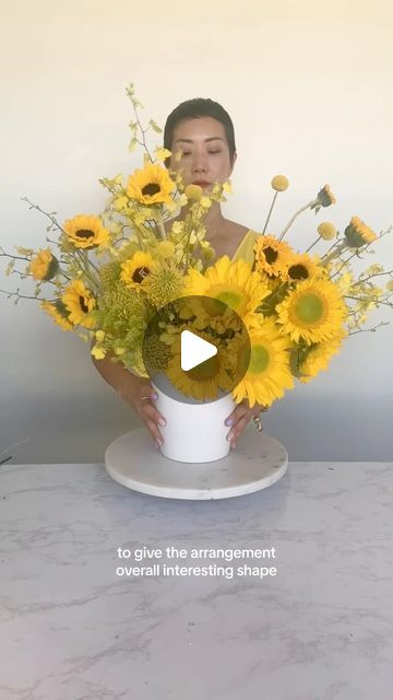 Sunflower Floral Arrangements, Sunflower Arrangements, Floral Arranging, Be Flexible, Cut Flower Garden, Plan B, Nyc Wedding, Cut Flowers, My Flower