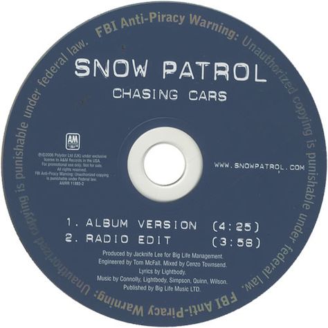 Snow Patrol - Chasing Cars.  Popular First Dance Song. Chasing Cars Snow Patrol, Snow Patrol Chasing Cars, Rene Descartes, Snow Patrol, Chasing Cars, Life Management, First Dance Songs, Greatest Songs, Album Songs