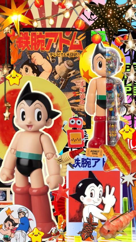 Nostalgic Art, Astro Boy, Boys Wallpaper, Collage Background, Vintage Boys, Iphone Wallpaper Girly, Japan Design, Cartoon Profile Pics, Vintage Japan