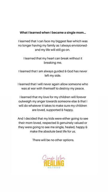 Andrea Carmona | Single Mom Coach on Instagram: "There are lessons you learn when you’re a single mom that will stick with you for the rest of your life. . Who you are becoming is the most importantly part of this whole journey. You’re rebuilding yourself, finding yourself again & healing. . And it isn’t just for you. You’re also doing this for your kids. Because they deserve you happy, present & at peace. . If you are struggling to be happy, present & at peace I am hosting a 60 min Single Mom Workshop that will teach you how to let go & move forward so you’re not consumed with the anger, sadness & unfairness. . Comment “yes” to reserve your spot 🩷" Exhausted Single Mom, Newly Single Mom, Single Mom Baby Announcement, Single Mom Struggle Quotes, Being A Single Mom Quotes, Rebuilding Yourself, Single Mom Quotes Strong, Single Mom Struggle, Becoming A Single Mom