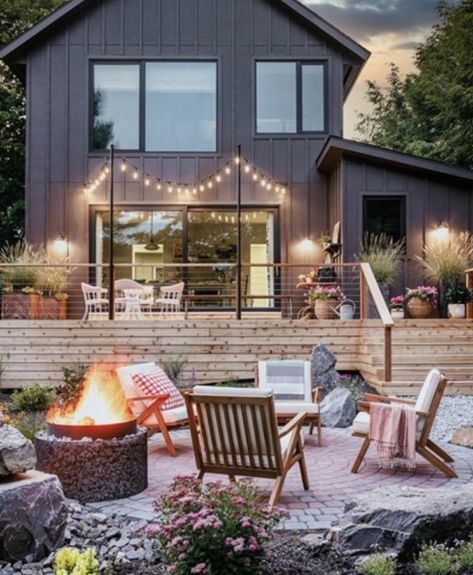 Hgtv Garden, Hgtv Dream Home, House Outdoor, Urban Oasis, Cabin In The Woods, Outdoor Oasis, Backyard Oasis, A Fire, Curb Appeal