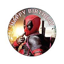 Deadpool Happy Birthday, Deadpool Theme, Deadpool Party, Deadpool Birthday, Frosted Cookies, Butterfly Cake Topper, Edible Cake Decorations, Edible Toppers, Party Topper