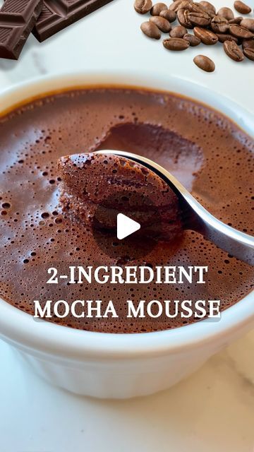 Katja Jurgenschellert on Instagram: "2 INGREDIENT MOCHA MOUSSE 🍫☕️ recipe below 👇 

There’s something magical about about the mix of chocolate and coffee. The sweetness with a slightly bitter note. So why drink it if you could eat it? 😋

Here’s what you need for one serving of mocha mousse:
👉 80ml (2.7 oz) hot coffee 
👉 100g chocolate (at least 60% cocoa) 

1. Brew coffee, then combine chocolate and coffee in a blender or food processor and mix until chocolate is fully dissolved 
2. Pour it in a little jar and let it set in the fridge for a couple of hours 

FOLLOW @kayoukitchen for simple & delicious recipes EVERY WEEK 😋

Enjoyyy,
Katja 🥰
#easybaking #easyrecipes #easy #chocolate #mocha #mochamousse #coffee #coffeedessert" Mocha Dessert Recipes, Coffee Mousse Recipe, Easy Chocolate Mousse Recipe, Mocha Recipes, Simple Delicious Recipes, Coffee Mousse, Easy Chocolate Mousse, Mocha Mousse, Chocolate And Coffee