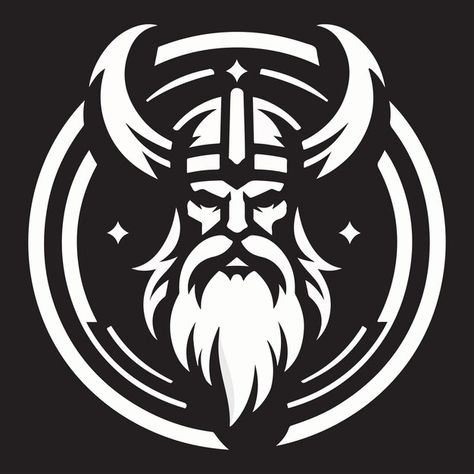 Viking man | Premium Vector #Freepik #vector #pagan #viking #horned #vikings Viking Graphic Design, Viking Vector, Viking Man, Viking Logo, Creative Logos, Viking Men, Field Hockey, Picture Logo, Creative Logo