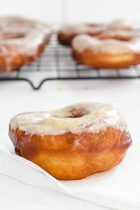 Sourdough Donut, Sourdough Donut Recipe, Sourdough Recipe, Donut Recipe, Browned Butter, Butter Frosting, Baking Bread, Sourdough Starter, Yeast