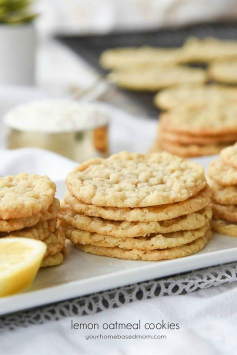 Lemon Oatmeal cookies are the perfect combination of light and crispy. The delicious lemon flavor will be a huge hit on a warm summer day. Lemon Oatmeal Cookies, Lemon Oatmeal, Texas Sheet Cake, Leigh Anne, Lemon Cookies, Favorite Kitchen, Oatmeal Cookies, Sheet Cake, Cookie Bars