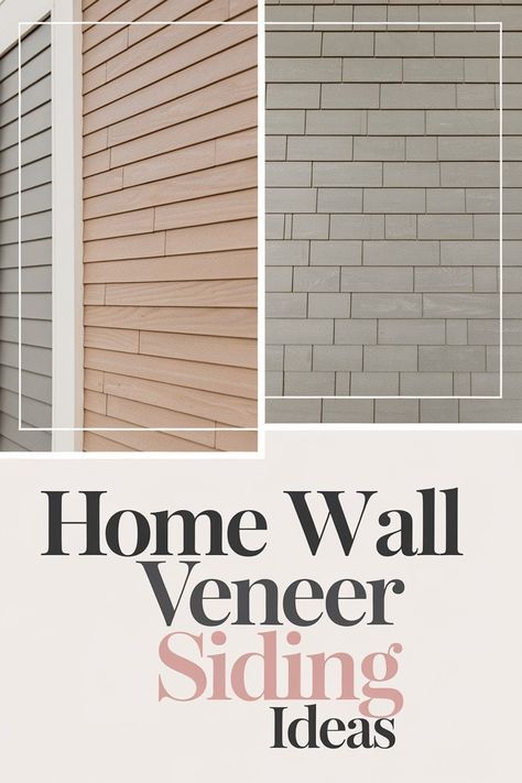 Revamp your home's curb appeal with stunning wall exterior veneer siding ideas. Explore various textures colors and styles that elevate your space. From rustic charm to modern flair these designs will inspire you to create a welcoming atmosphere. Perfect for DIY enthusiasts or anyone wanting to refresh their home's exterior! Vinyl Shingle Siding, Brick Veneer Siding, Cedar Shake Siding, Exterior Wall Cladding, Shake Siding, Siding Ideas, Fiber Cement Siding, Cement Siding, Shingle Siding