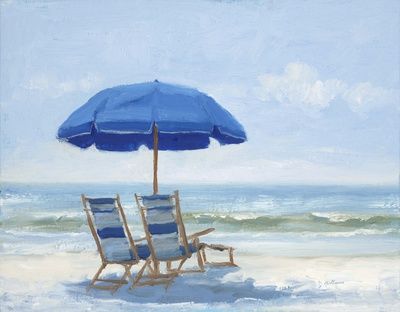 Beach Scenes, Posters and Prints at Art.com Beach Watercolor, Art Print Display, Ocean Painting, Blue Beach, Beach Painting, Summer Inspiration, Blue Canvas, Photo Images, Beach Scenes