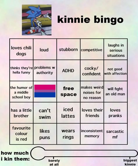 Undertale Kinnie Bingo, Sans Kinnie Bingo, Sonic Kinnie Bingo, Random Bingo, Kin Bingo, Fun Templates, Alignment Charts, Kinnie Bingo, Bingo Sheets