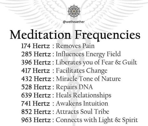 Spiritual Tips Life, Meditation Frequency Chart, Meditation For Spiritual Awakening, Frequencies For Healing, How To Start Spiritual Awakening, Spell To Increase Libido, Different Forms Of Meditation, Different Frequencies Meanings, Healing Sounds Frequencies