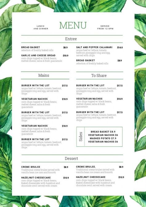 Catering Menu Design, Menu Design Layout, Coffee Menu Design, Menu Maker, Menu Design Inspiration, Cafe Menu Design, Menue Design, Menu Layout, Menu Design Template