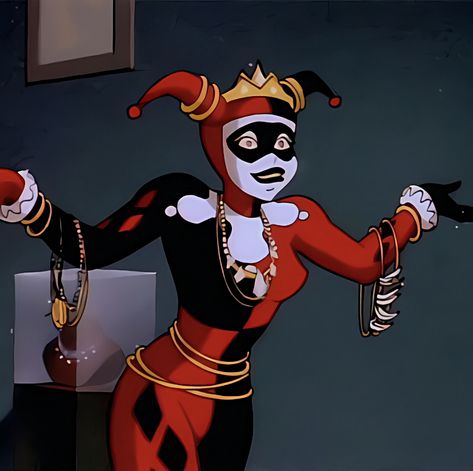 Batman The Animated Series Pfp, Harley Quinn Comic Art, Harley Quinn Classic, Harley Quinn Cartoon, Harley Quinn Animated, Classic Harley Quinn, Dc Harley Quinn, Harleen Quinn, Evil Characters