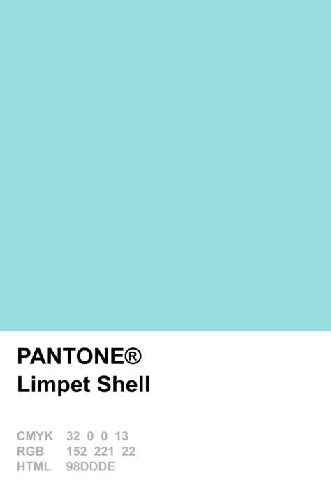 Pantone 2016 Limpet Shell Pantone Cmyk, Blue Pantone, Pantone Colours, Pantone 2016, Pantone Swatches, Limpet Shell, Jungle Decor, Pantone Palette, Color Pantone