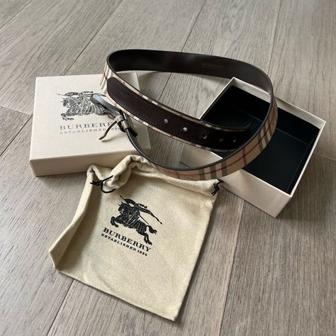 Men's Check Burberry Belt Burberry Belt Men, Belt Men, Burberry Belt, Stylish Mens Outfits, Mens Belts, The Original, Original Box, Burberry, Dust Bag