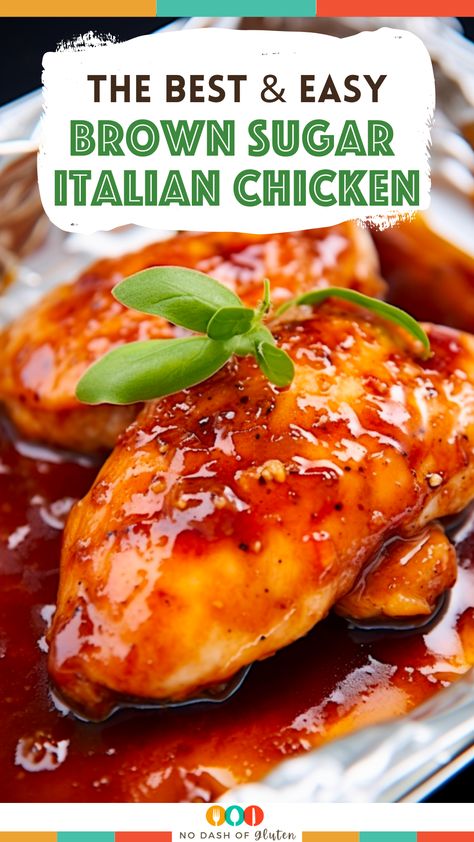 Honey Italian Chicken, Brown Sugar Italian Chicken Crockpot, Italian Main Dishes Chicken, Italian Chicken Meal Prep, Brown Sugar Chicken Recipes, Easy Italian Chicken Recipes, Chicken With Italian Dressing, Chicken With Brown Sugar, Brown Sugar Italian Chicken