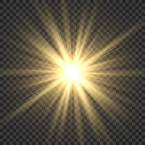 Realistic sun rays. | Premium Vector #Freepik #vector #gold #star #light #sun Sun Rays Tattoo, Red Christmas Background, Ray Tattoo, Light Tattoo, Sparkles Background, Bokeh Lights, Light Flare, New Years Background, Star Background