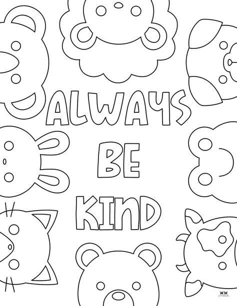 Whatever the occasion might be choose from 45 kindness coloring pages perfect to teach and entertain your kids and/or students. 100% FREE! Print from home! Be Kind Coloring Pages Free Printable, Get Well Coloring Pages Free Printable, Free Kindness Printables, Kindness Coloring Pages Free Printable, Coloring Pages For Kids Free Printable, Free Coloring Pages Printables For Kids, Color Pages For Kids, Kindness Coloring Pages, Free Coloring Sheets For Kids