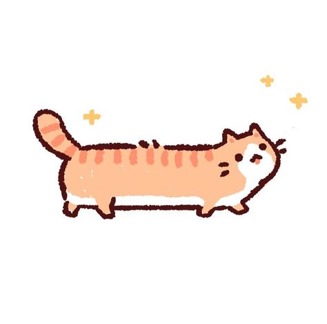 🍑 Stef 🍑 (@stefscribbles) | Instagram Chibi Animal Art, Simple Cute Cat Drawing, Mini Cat Drawing, Digital Art Cat, Geometric Cat Tattoo, Art Deco Drawing, Word Cloud Art, Dibujo Simple, 2024 Art