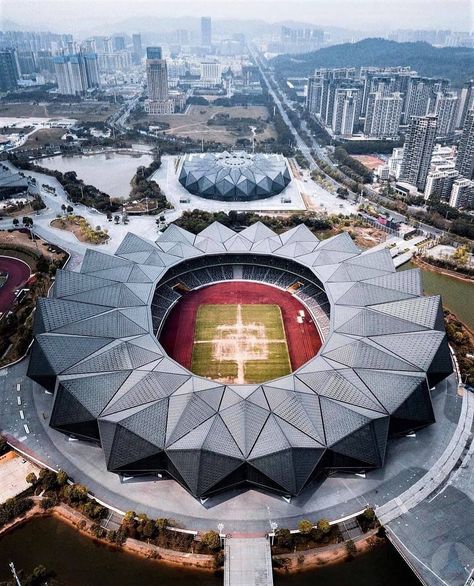 - Shenzhen Universiade Sports Center Stadium by Gerkan, Marg and Partners | Locatio Love Concept, Stadium Architecture, Future Architecture, Architecture Luxury, Commercial And Office Architecture, A Level Art Sketchbook, Stadium Design, Airport Design, Soccer Stadium