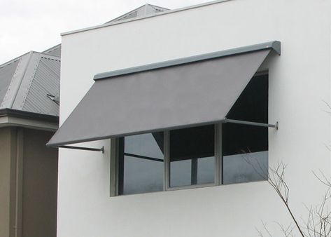 Window Awnings Perth | Awning Republic Perth Modern Window Awning, Window Canopy Exterior, Modern Awnings, Wrought Iron Awning, Awning Over Door, House Awnings, Window Canopy, 90s Home, Contemporary Windows