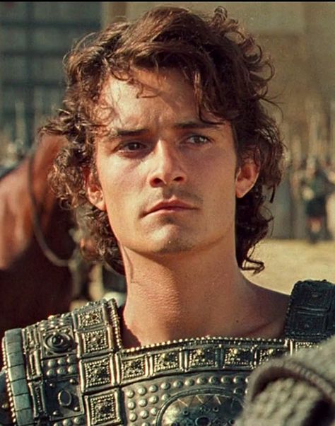 Troy Film, Orlando Bloom Young, Lord Of The Rings Legolas, Troy Movie, Curly Boy, Paris Film, Greek Men, Orlando Bloom, Legolas