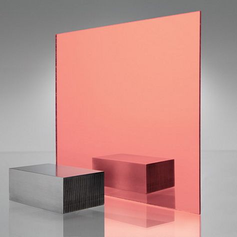 ACRYLIC PLEXIGLASS | #1350 ROSE GOLD MIRROR ACRYLIC SHEET - .118 x 48 x 96.5' Sheet Acrylic Mirror Sheet, Mirror Bronze, Gold Mirror Acrylic, Purple Mirror, Bronze Mirror, Red Mirror, Rose Gold Mirror, Cosmetic Display, Mirror Silver