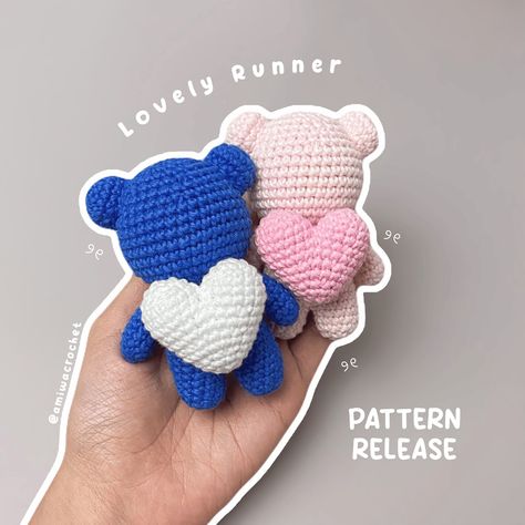 ✨PATTERN RELEASED✨ My Couple Bear Lovely Runner crochet pattern is now available as a PDF! 🧸💗 To celebrate, you can get a 30% discount for a few hours, ending at midnight WIB (+7 UTC)! Use code DAYONE on my Etsy, Ko-fi, and Sociabuzz (all linked in my bio). Don’t miss this chance to get my pattern at a discounted price! 🥳✨ Happy crocheting! 🥰💗✨ #crochet #amigurumi #crochetpattern #amigurumipattern #bearpattern #couplecrochet #bearamigurumi #diycrochet #crocheting #lovelyrunner Lovely Runn... Runner Couple, Couple Amigurumi, Kpop Crochet, Couple Bear, Cotton Crochet Patterns, Bear Crochet Pattern, Bear Couple, Kpop Diy, Bear Crochet