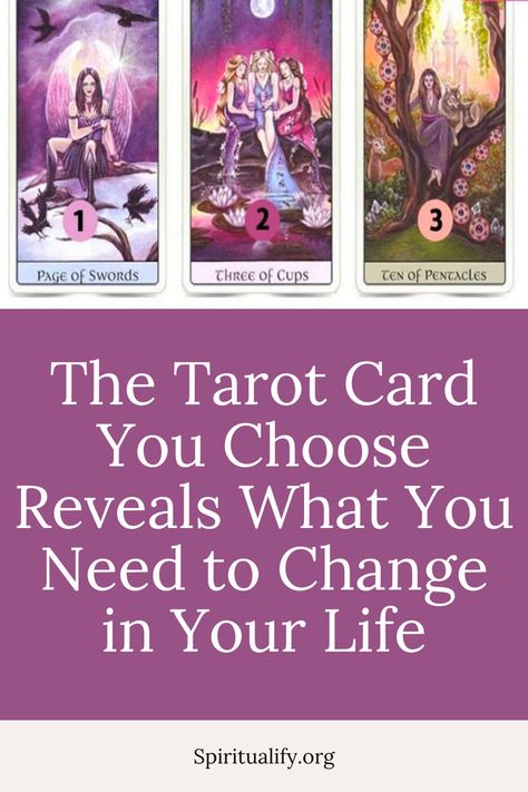 The Tarot Card You Choose Reveals What You Need to Change in Your Life Pick A Tarot Card, A Sign From The Universe, Sign From The Universe, Habits And Routines, The Tarot Cards, Life In Order, Signs From The Universe, Spiritual Path, Spiritual Wisdom