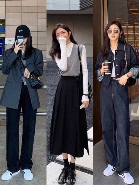 Japan Outfits, Neat Casual Outfits, Korean Outfit Street Styles, Korean Casual Outfits, Korean Girl Fashion, Ulzzang Fashion, 가을 패션, Korean Outfits, Casual Style Outfits