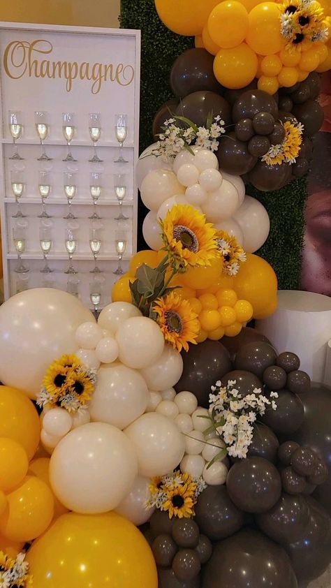 Focal Points & Balloons🎈’s Instagram profile post: “Invest in yourself‼️ #ITeach ✍️🏾📓 . . . . . New Classes every Month! Join when you can ‼️ . . . . #BrunchAndBalloons Elizabeth, NJ -7/3-…” Sunflower Balloon Backdrop, Sunflower Balloon Garland Backdrop, Sunflower Theme Backdrop, Sunflower Western Party, Cow And Sunflower Birthday Theme, Sunflower Balloon Decor, Sunflower Decorations Party, Sunflower Balloon Arch, Sunflower Theme Baby Shower Ideas